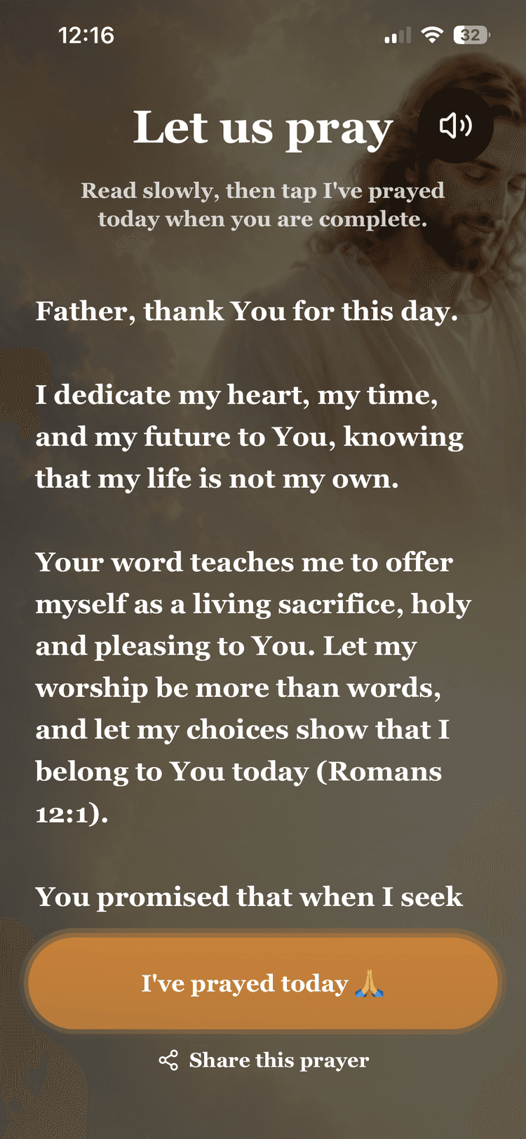 Versel prayer result screen